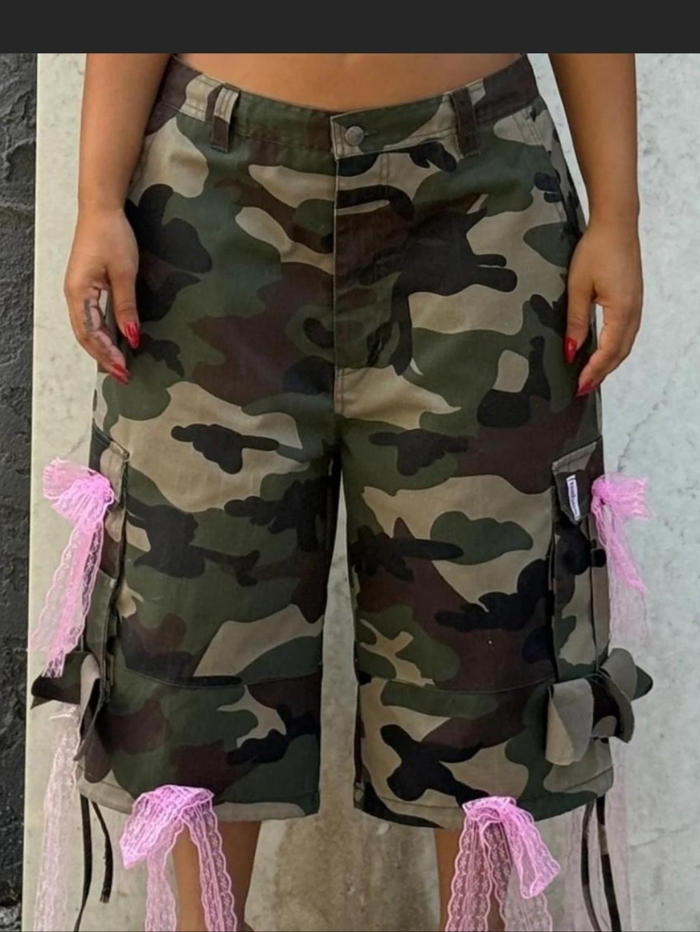 BRAND NEW SHOP BABES CAMO COQUETTE SHORTS
